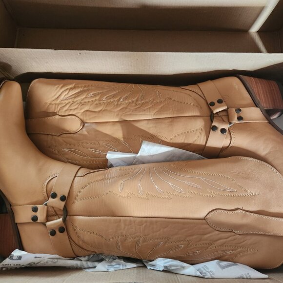 Dingo Leather "Heaven to Betsy Boots. Natural Cream. Host Pick. NIB. Size 10 - Picture 6 of 11